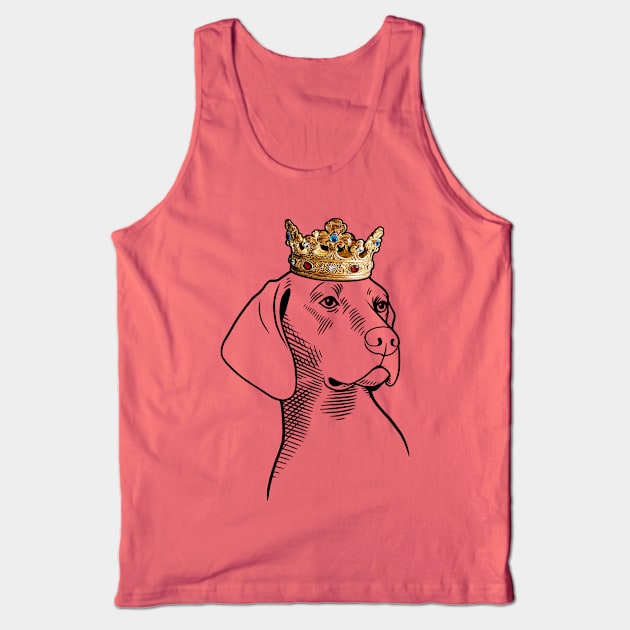 Plott Hound Dog King Queen Wearing Crown Tank Top by millersye